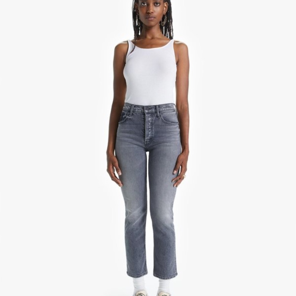 MOTHER SUPERIOR The Tomcat Ankle Grey Hitting The Pavement Jeans 25